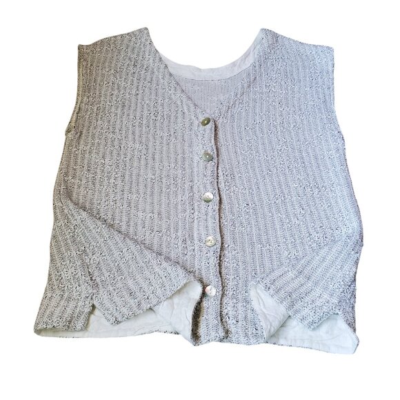 Women's Cut Loose Reversible Vest Size Medium Shades of Grey/Taupe - Picture 6 of 8